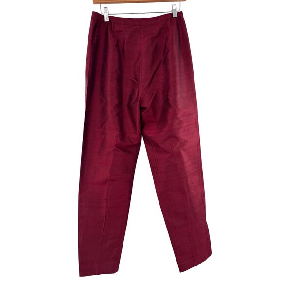 Harolds Womens Silk Trousers Size 8 Red Made In China - Picture 2 of 9